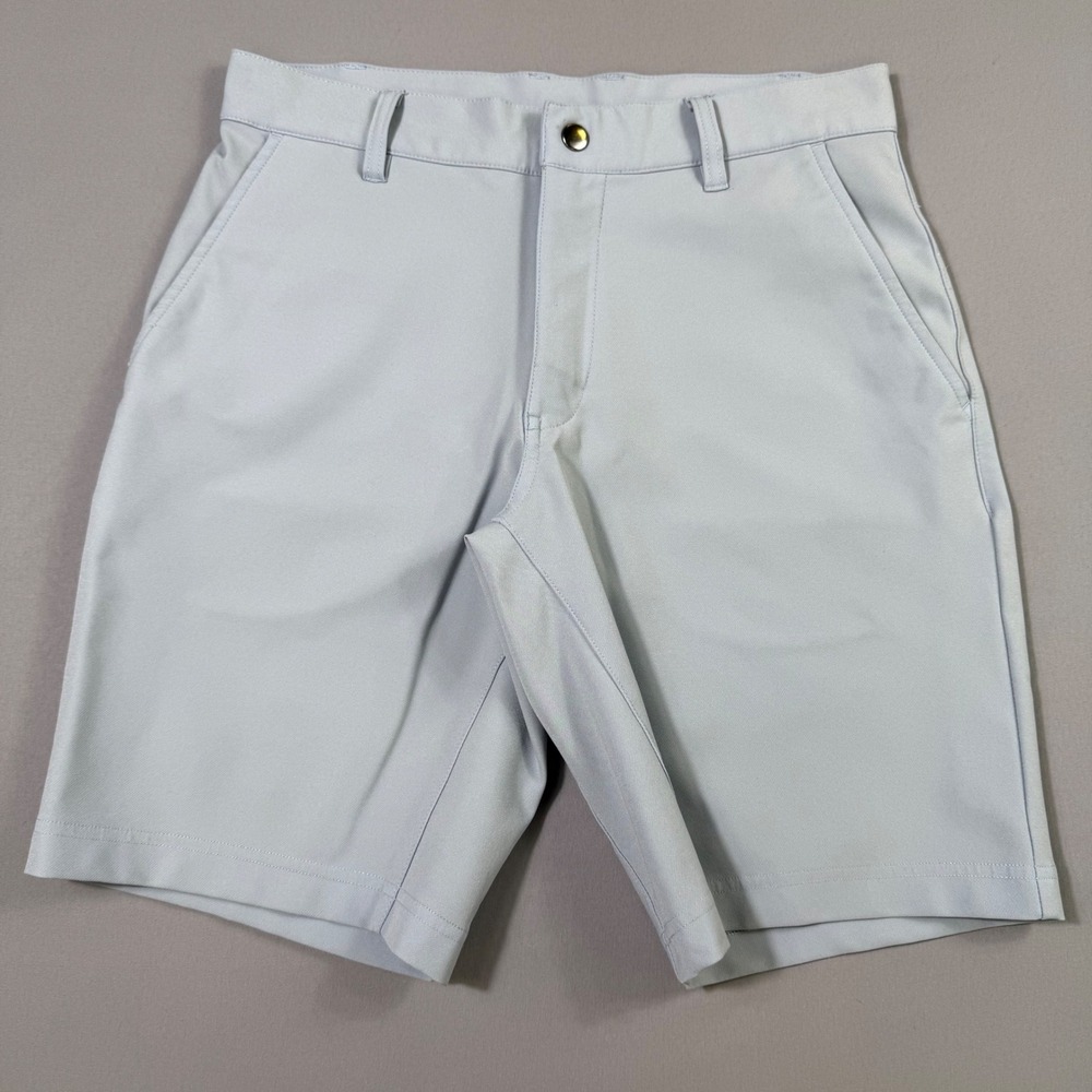 State & Liberty Performance Shorts Mens 29 Light Blue Athletic Fit Stretch Golf